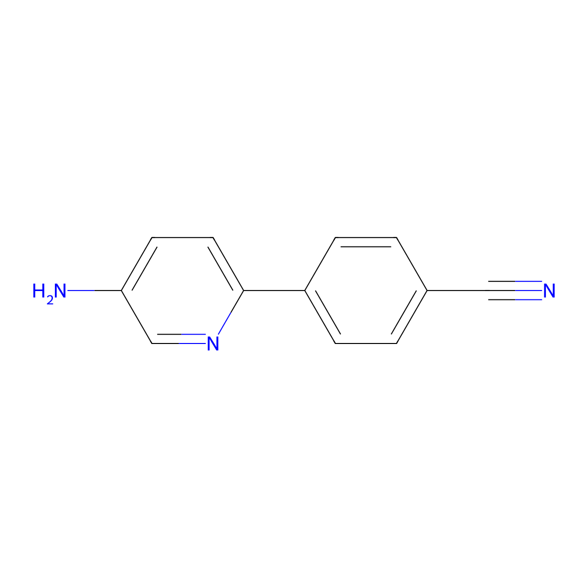 4-(5-Aminopyridin-2-yl)benzonitrile molecular structure, CAS 1072448-09-9
