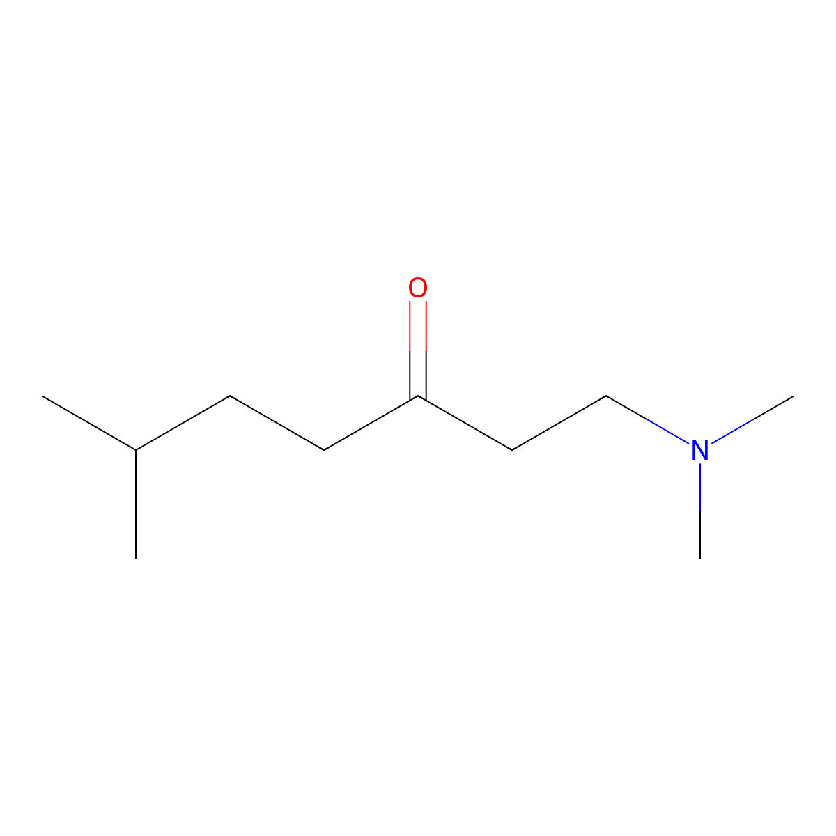 1-(Dimethylamino)-6-methylheptan-3-one molecular structure, CAS 107245-26-1