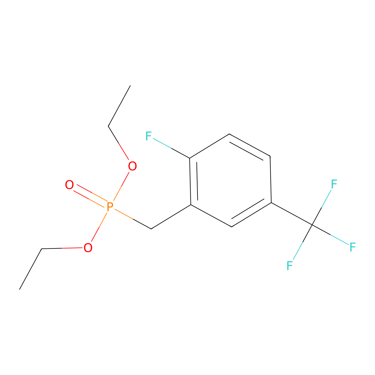 Diethyl 2-Fluoro-5-(trifluoromethyl)benzylphosphonate molecular structure, CAS 1072454-65-9