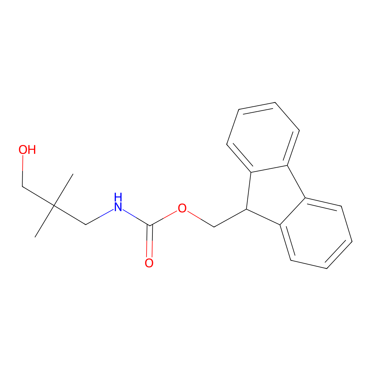(9H-fluoren-9-yl)methyl N-(3-hydroxy-2,2-dimethylpropyl)carbamate molecular structure, CAS 1072501-93-9