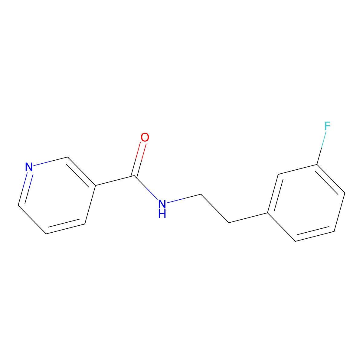 N-[2-(3-Fluorophenyl)ethyl]pyridine-3-carboxamide molecular structure, CAS 107256-27-9