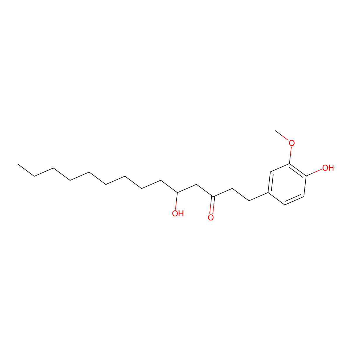5-Hydroxy-1-(4-hydroxy-3-methoxyphenyl)tetradecan-3-one molecular structure, CAS 107257-18-1