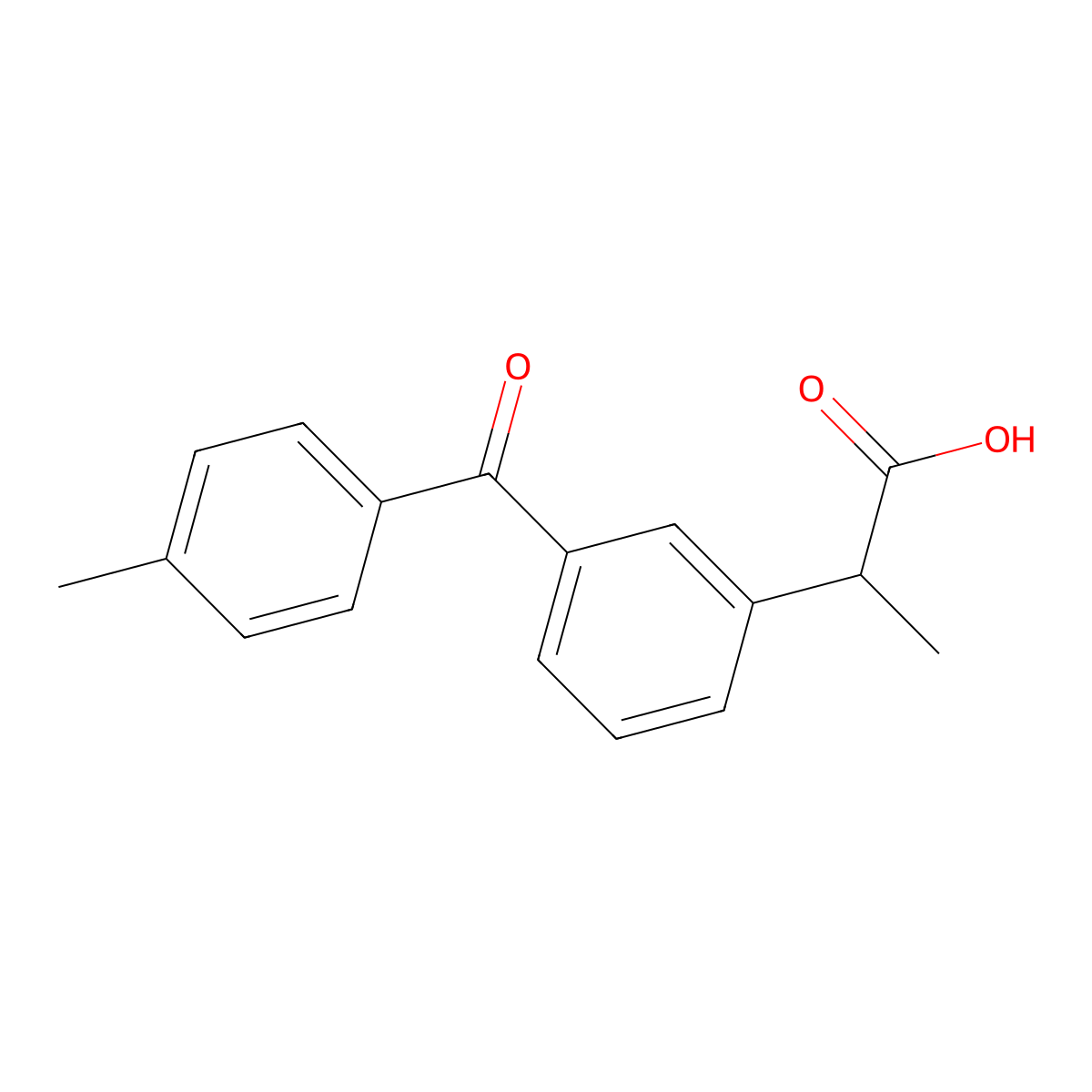 2-(3-(4-Methylbenzoyl)phenyl)propanoic acid molecular structure, CAS 107257-20-5