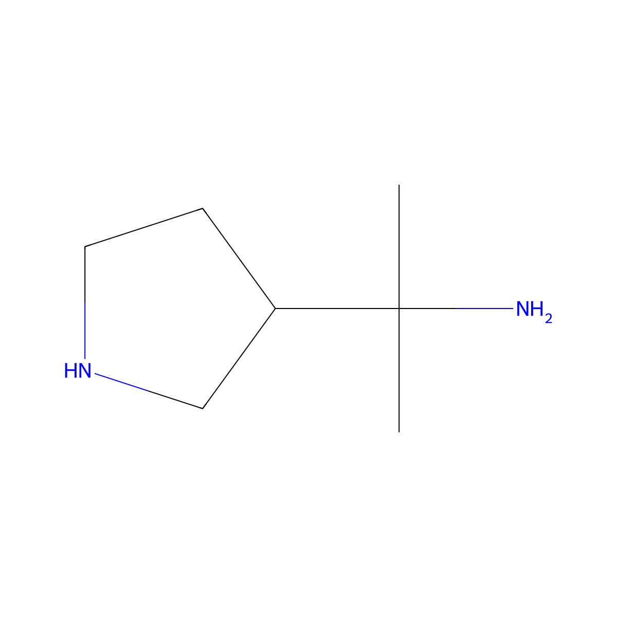2-(Pyrrolidin-3-yl)propan-2-amine molecular structure, CAS 107259-04-1