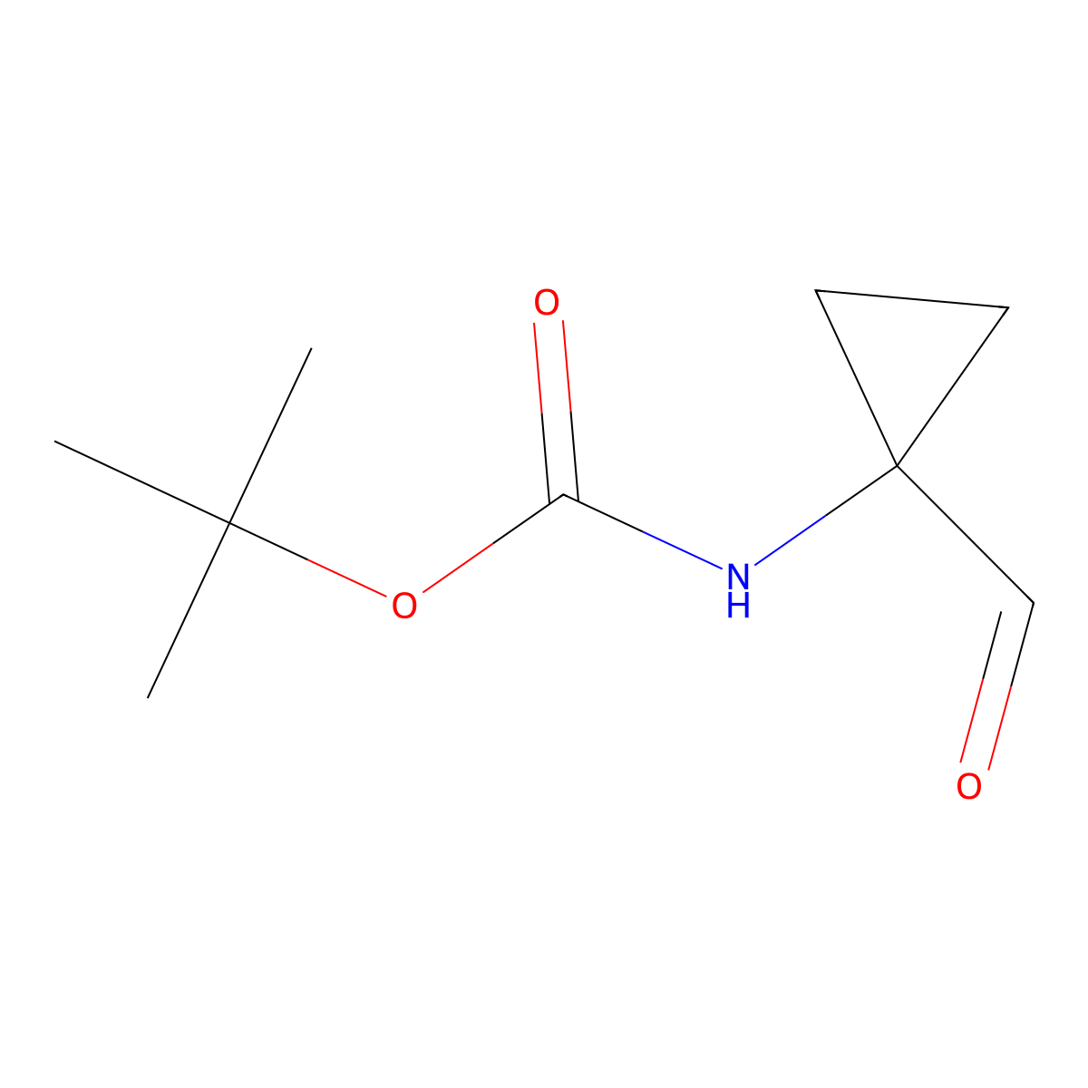 (1-Formylcyclopropyl)carbamic acid tert-butyl ester molecular structure, CAS 107259-06-3