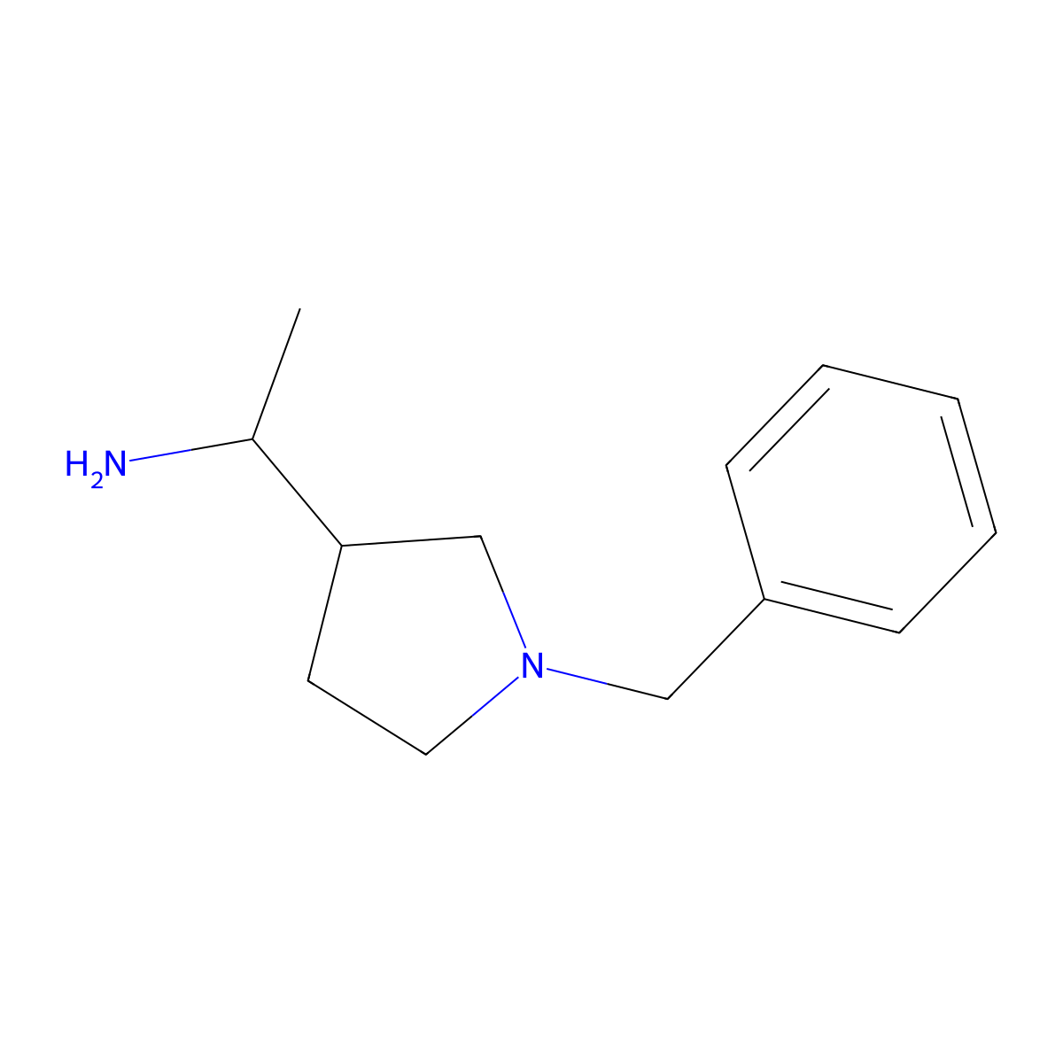 1-(1-Benzylpyrrolidin-3-yl)ethan-1-amine molecular structure, CAS 107259-16-5