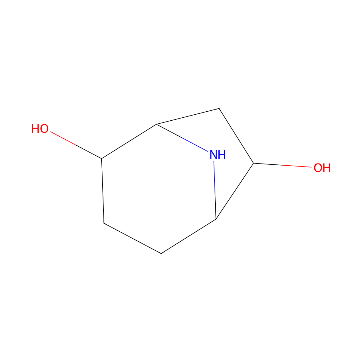8-Azabicyclo[3.2.1]octane-2,6-diol molecular structure, CAS 107259-50-7