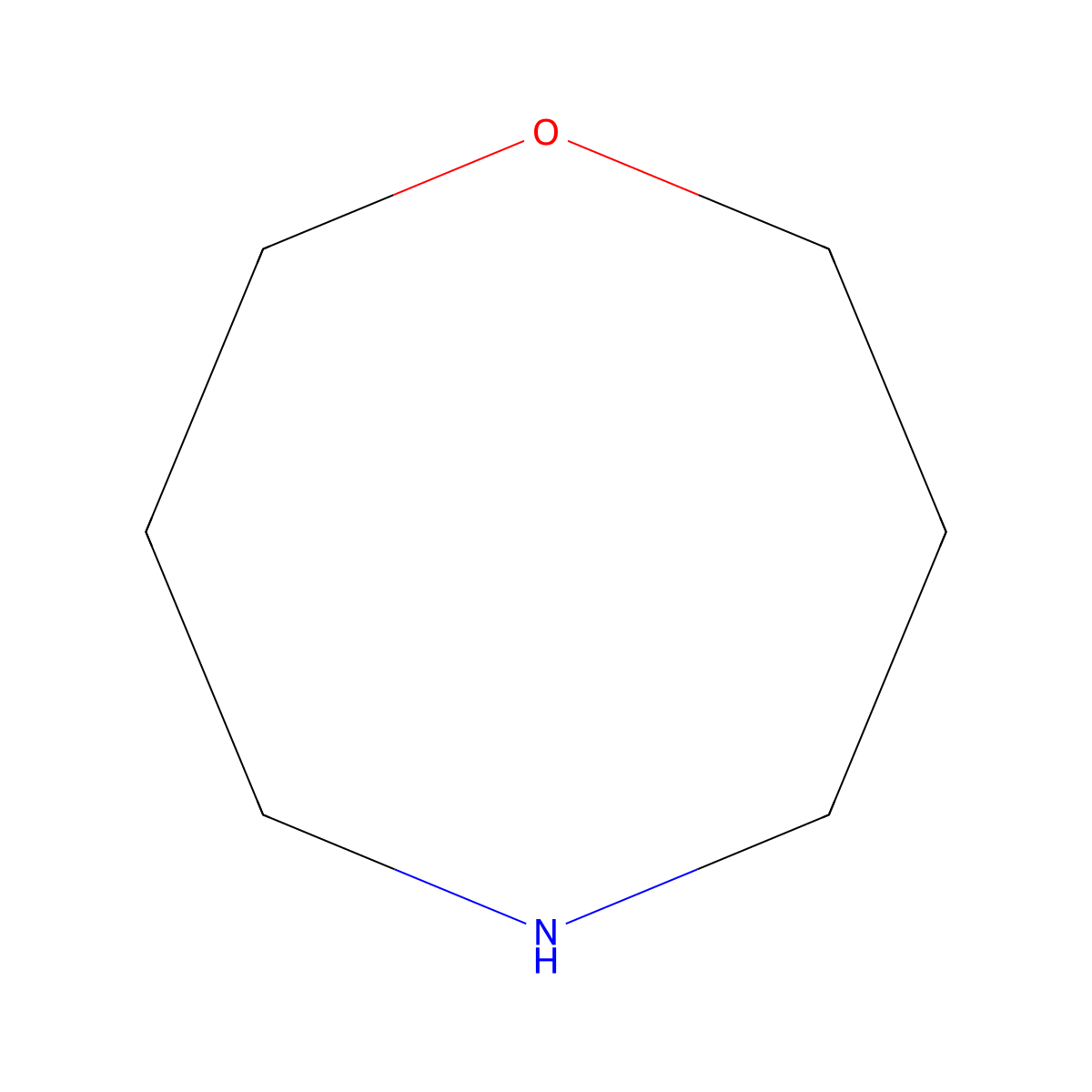 Perhydro-1,5-oxazocine molecular structure, CAS 107261-17-6