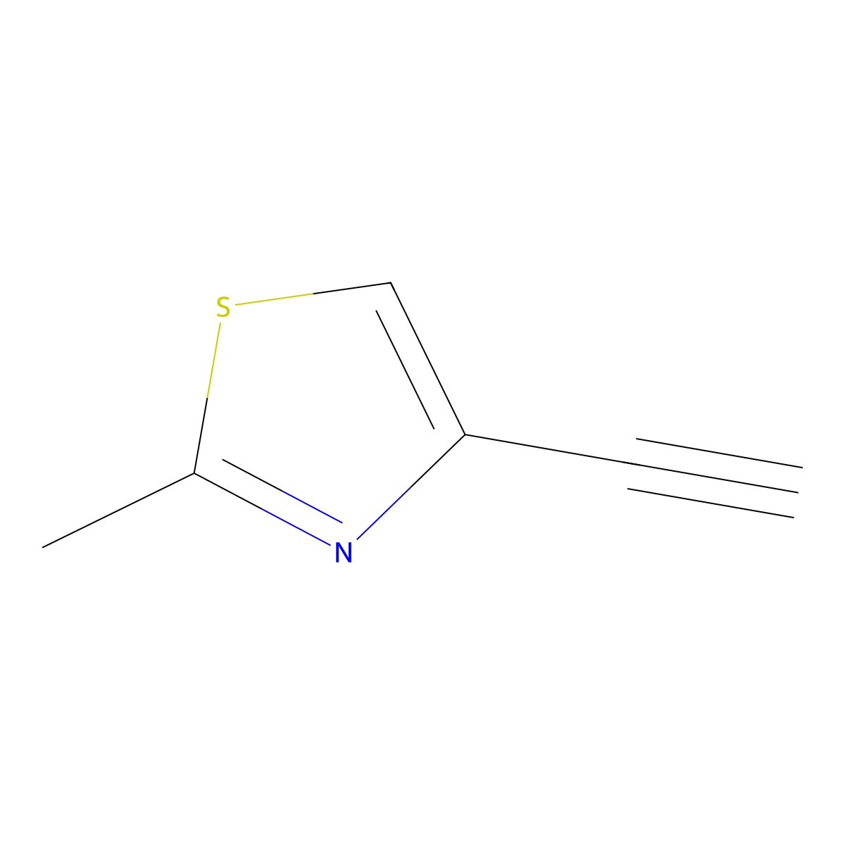 4-Ethynyl-2-methyl-1,3-thiazole molecular structure, CAS 107263-89-8
