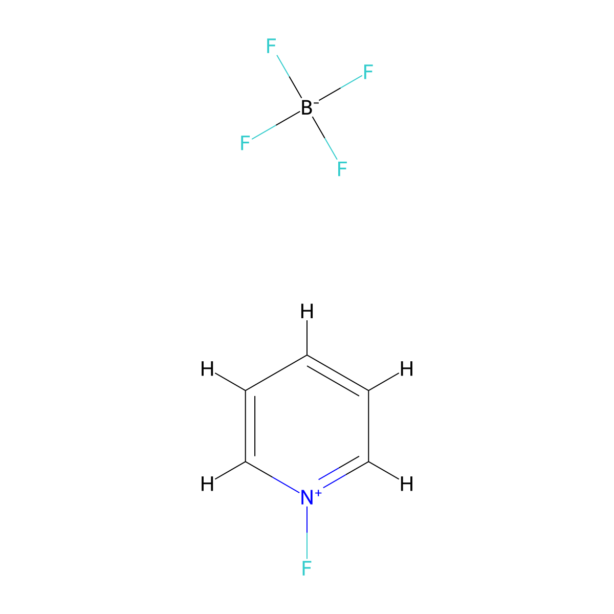 1-Fluoropyridinium Tetrafluoroborate [Fluorinating Reagent] molecular structure, CAS 107264-09-5