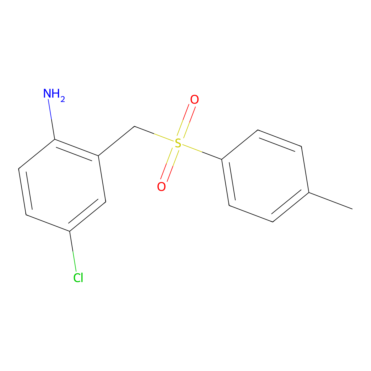 4-Chloro-2-{[(4-methylphenyl)sulfonyl]methyl}aniline molecular structure, CAS 107266-89-7