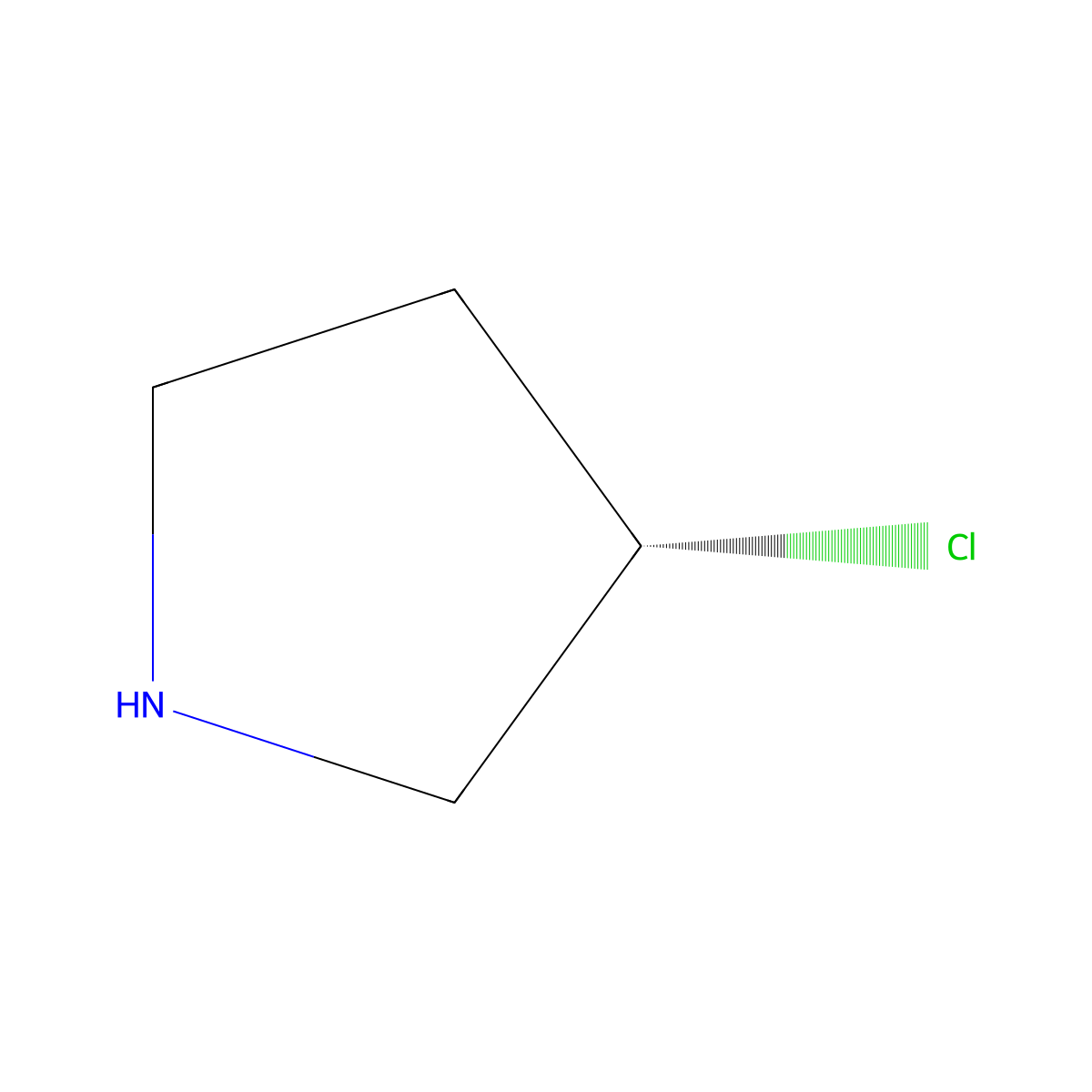 (3S)-3-Chloropyrrolidine molecular structure, CAS 1072707-24-4