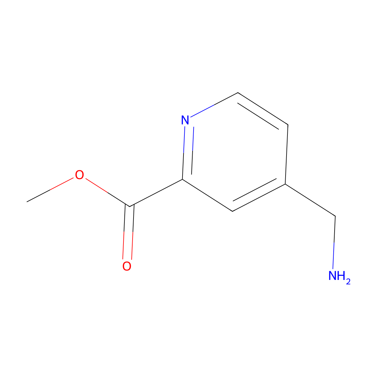 Methyl 4-(aminomethyl)picolinate molecular structure, CAS 1072707-62-0