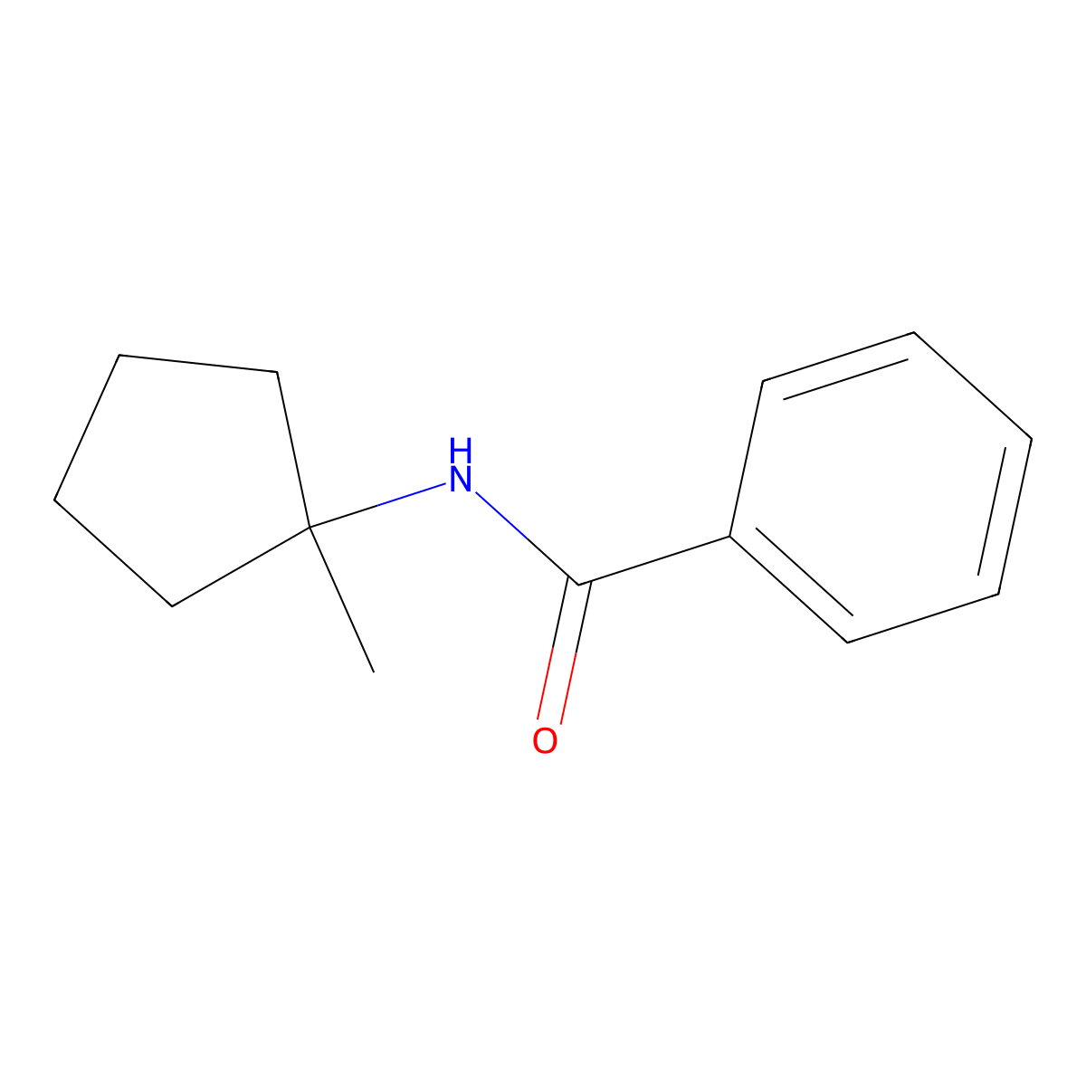 N-(1-Methylcyclopentyl)benzamide molecular structure, CAS 107272-76-4