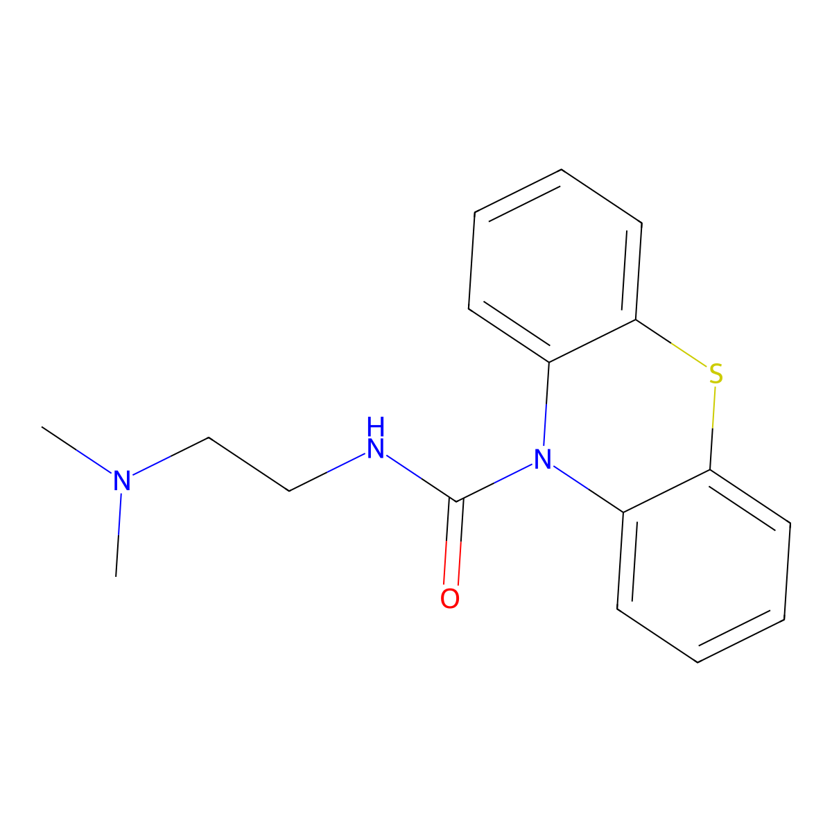N-[2-(dimethylamino)ethyl]phenothiazine-10-carboxamide molecular structure, CAS 107273-35-8