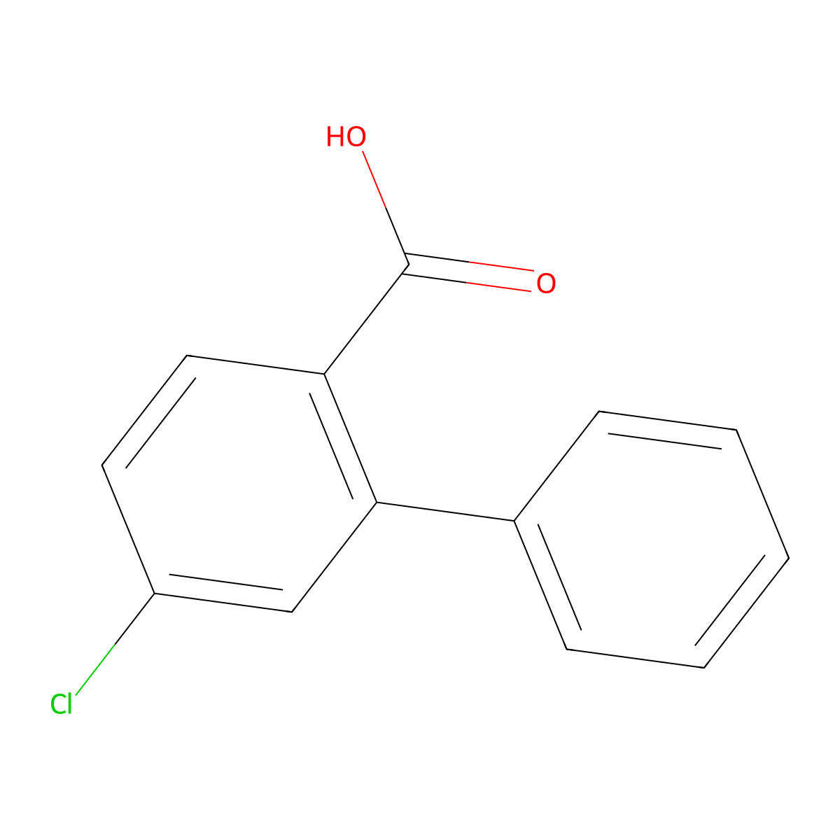 4-Chloro-2-phenylbenzoic acid molecular structure, CAS 107274-51-1
