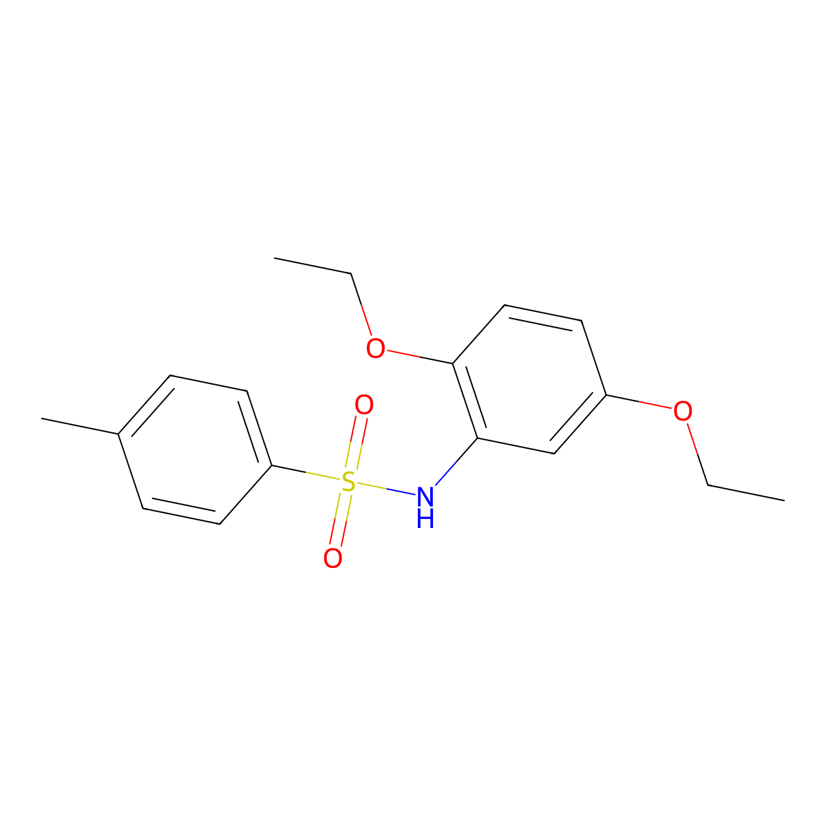 N-(2,5-diethoxyphenyl)-4-methylbenzenesulfonamide molecular structure, CAS 107276-46-0