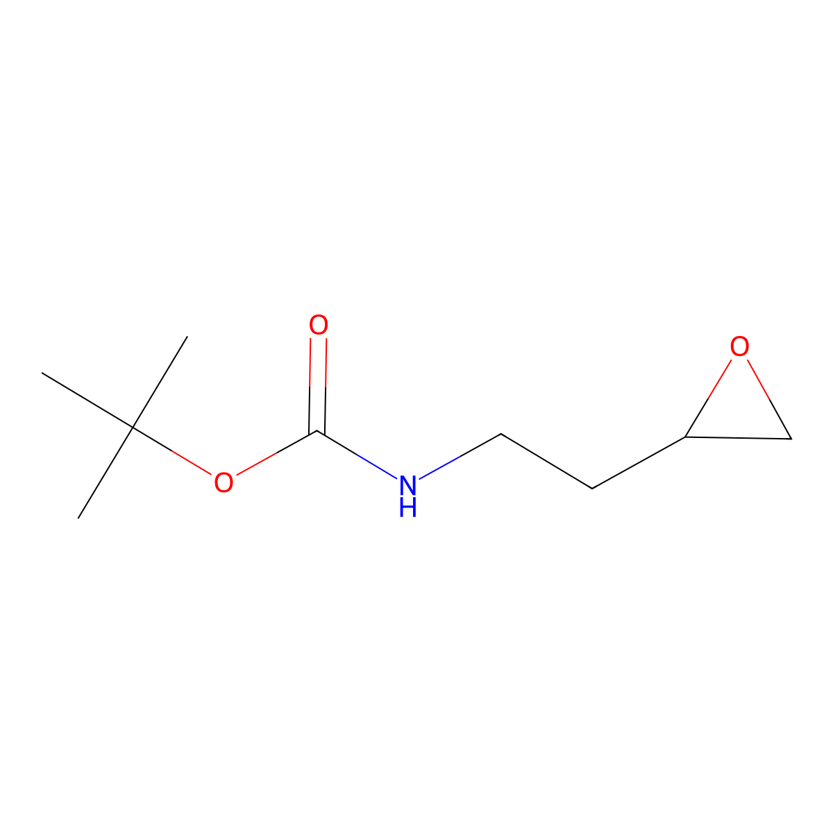 tert-butyl N-[2-(oxiran-2-yl)ethyl]carbamate molecular structure, CAS 1072793-83-9