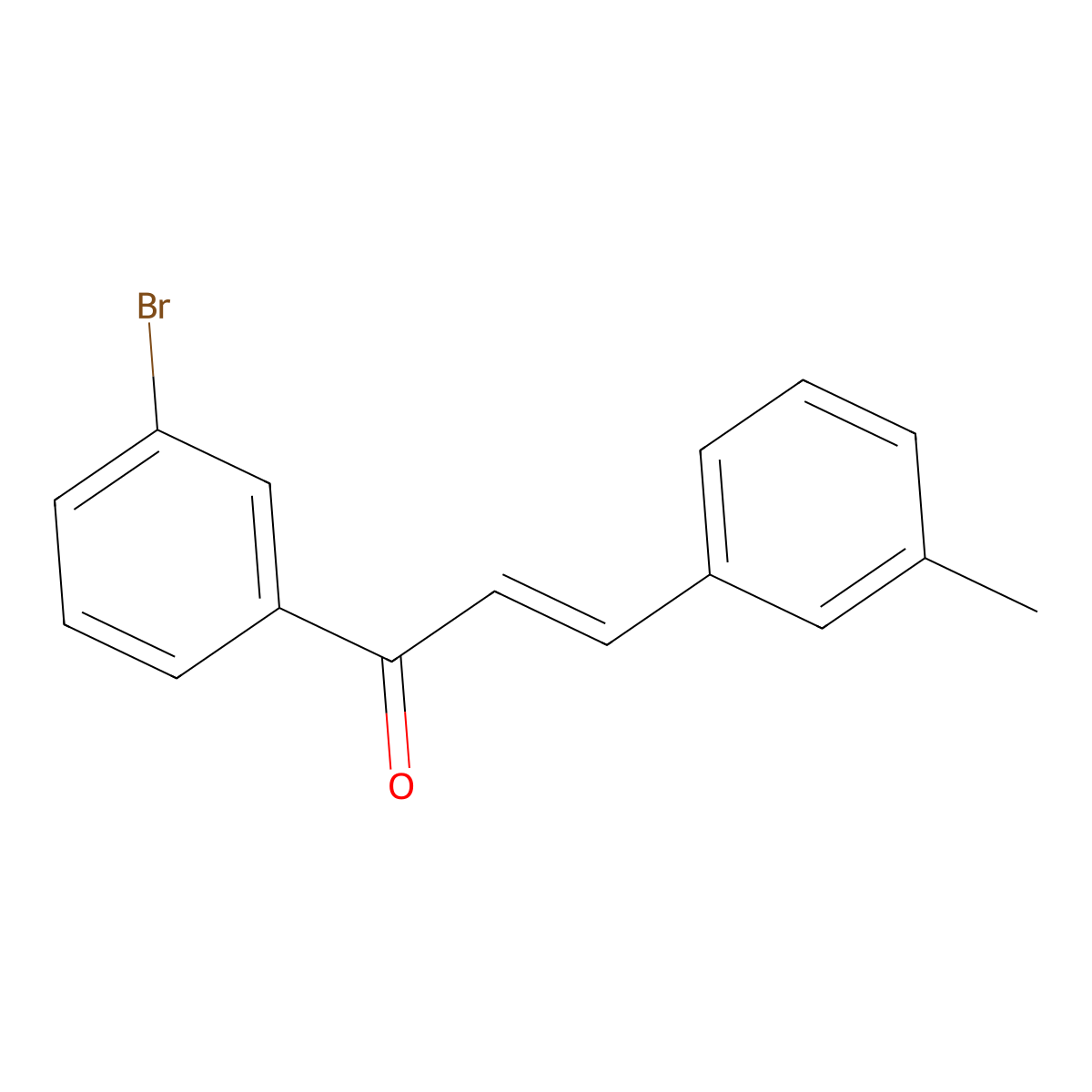 (2E)-1-(3-Bromophenyl)-3-(3-methylphenyl)prop-2-en-1-one molecular structure, CAS 1072796-30-5