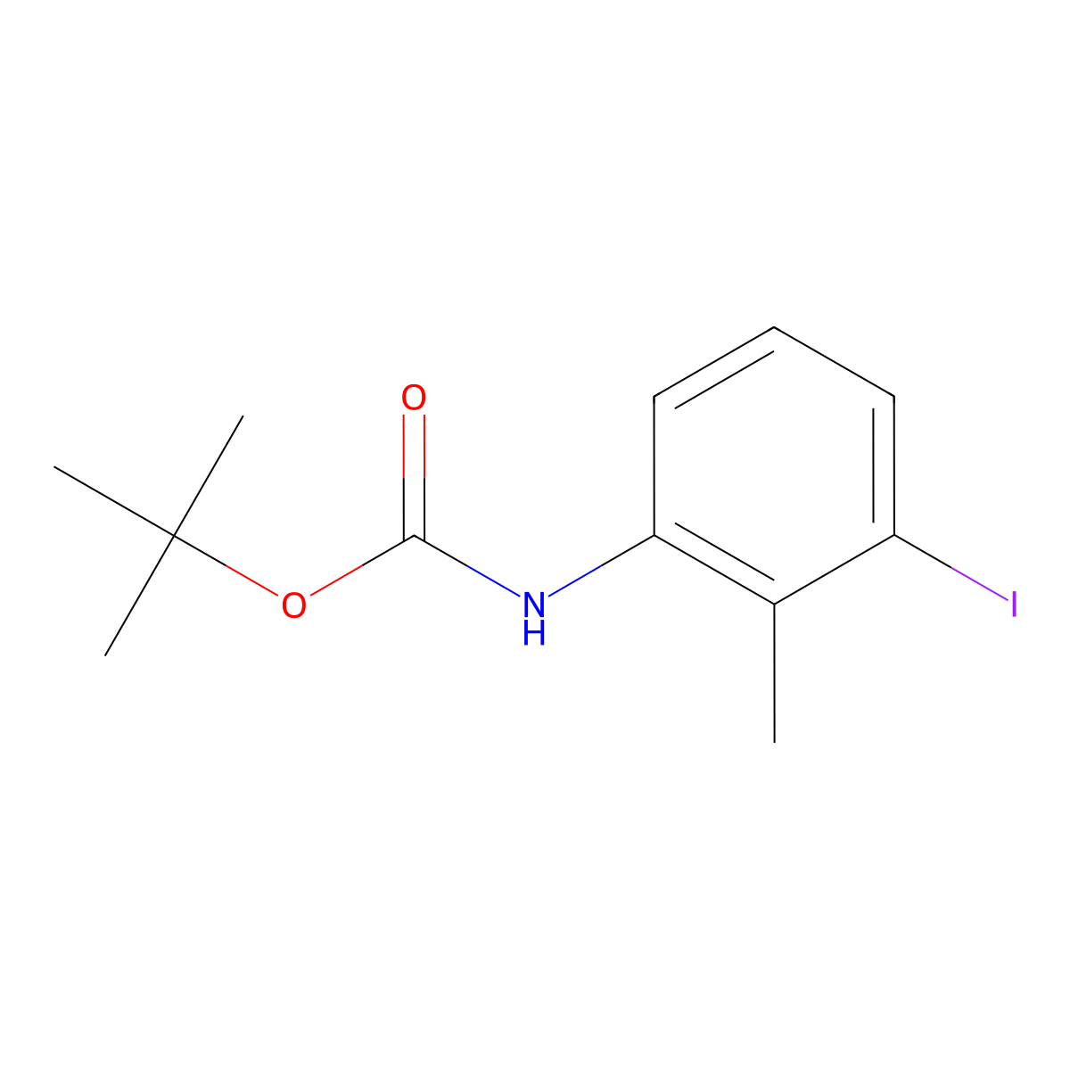 tert-butyl N-(3-iodo-2-methylphenyl)carbamate molecular structure, CAS 1072801-05-8