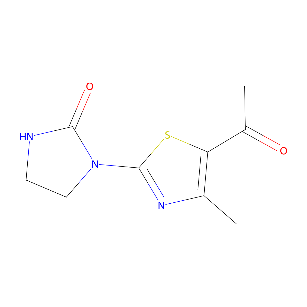 1-(5-Acetyl-4-methylthiazol-2-yl)imidazolidin-2-one molecular structure, CAS 1072805-54-9
