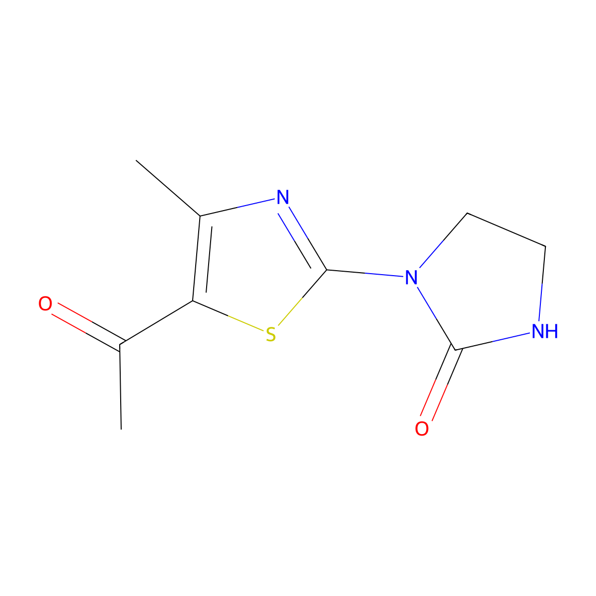 1-(5-Acetyl-4-methylthiazol-2-yl)imidazolidin-2-one molecular structure, CAS 1072805-54-9