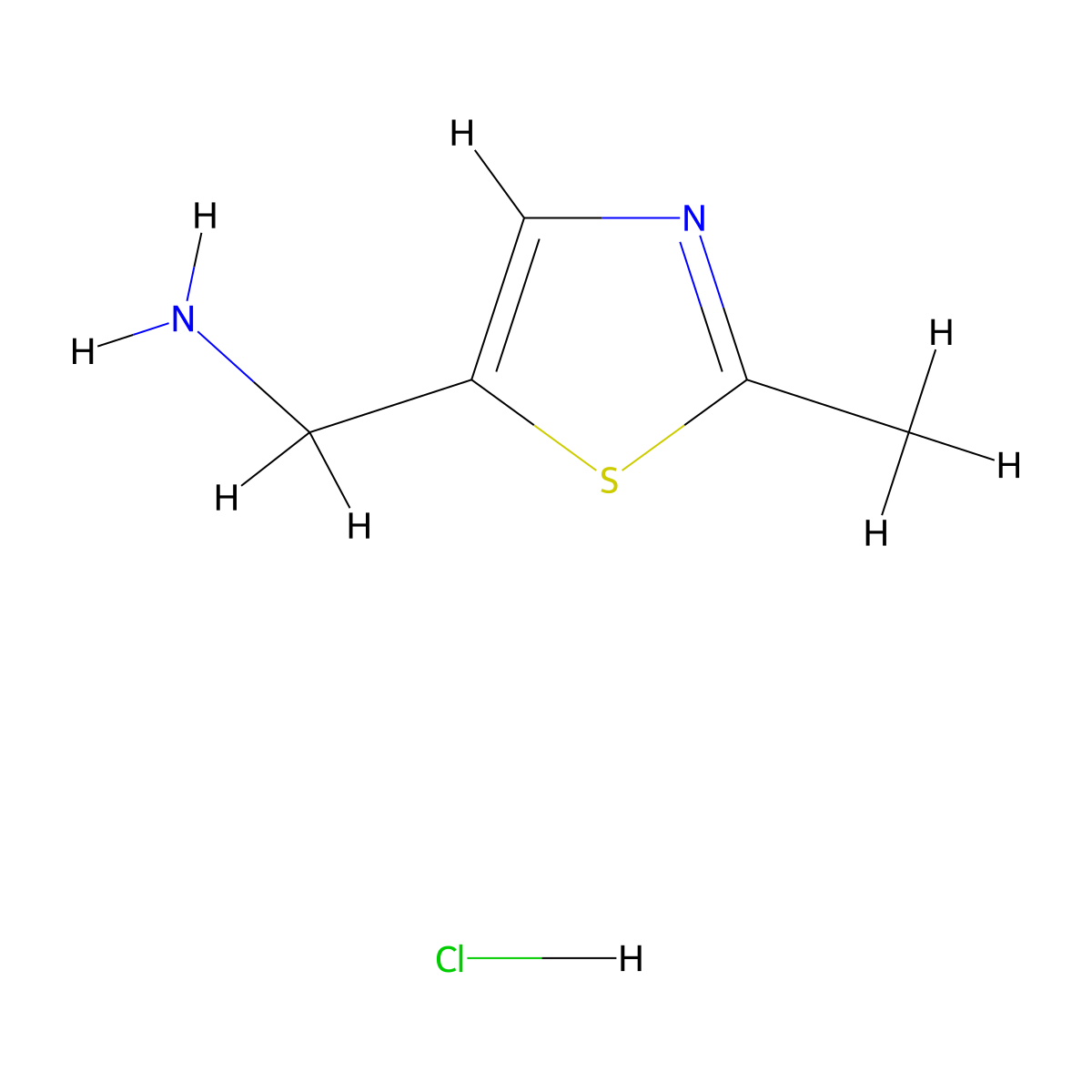 (2-Methylthiazol-5-yl)methanamine hydrochloride molecular structure, CAS 1072806-59-7