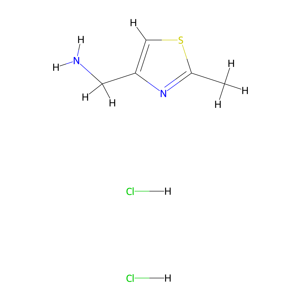 1-(2-Methyl-1,3-Thiazol-4-Yl)Methanamine Dihydrochloride molecular structure, CAS 1072806-63-3