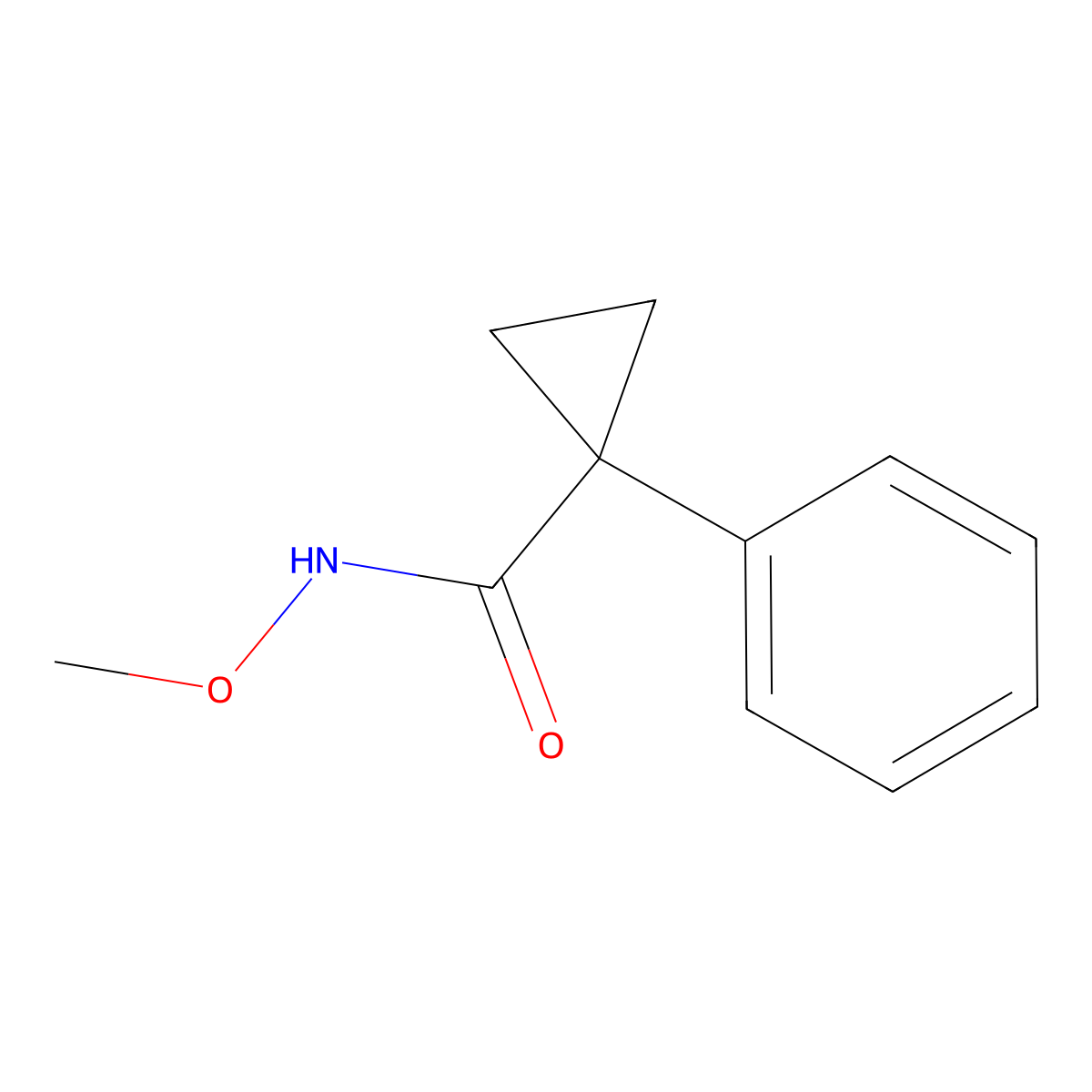 N-Methoxy-1-phenylcyclopropanecarboxamide molecular structure, CAS 1072809-90-5