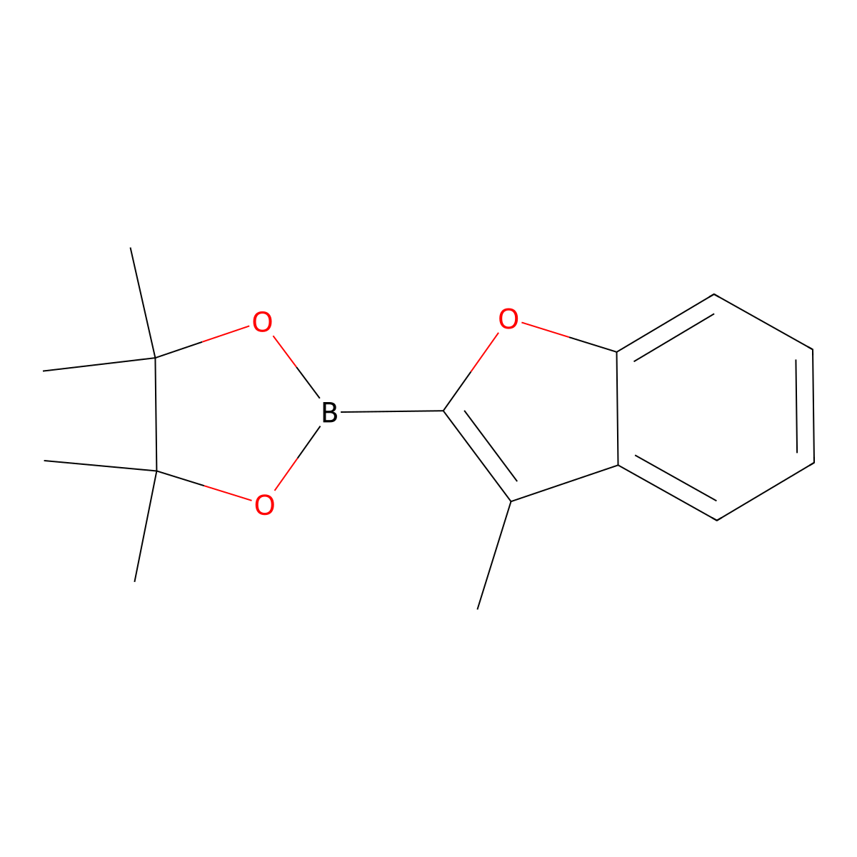 4,4,5,5-Tetramethyl-2-(3-methylbenzofuran-2-yl)-1,3,2-dioxaborolane molecular structure, CAS 1072811-97-2