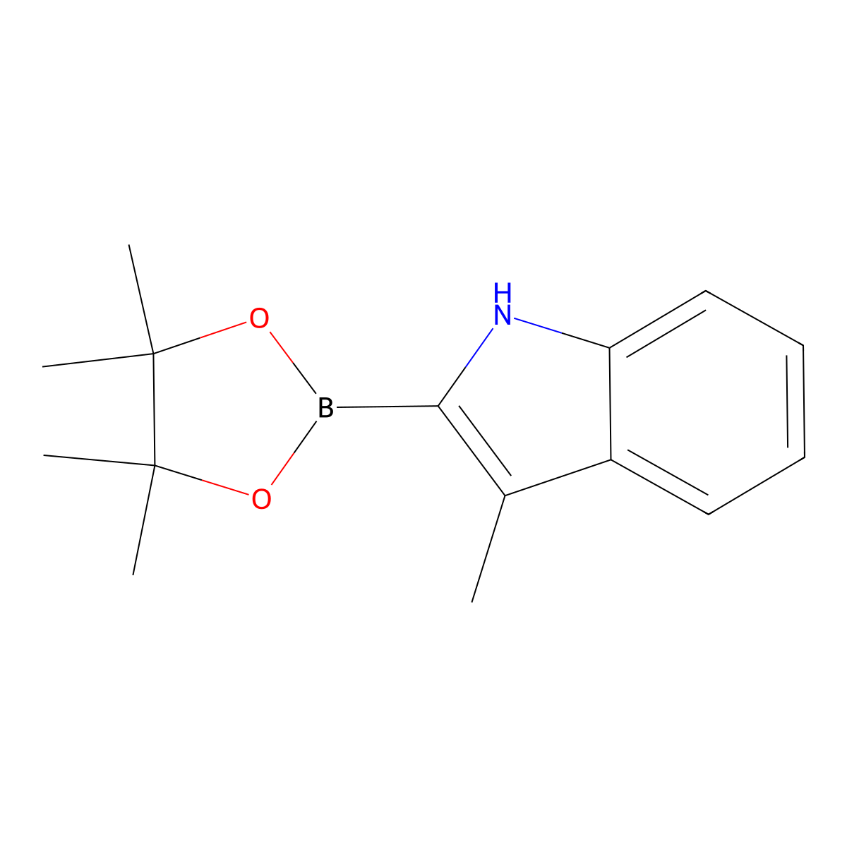 3-Methyl-2-(4,4,5,5-tetramethyl-1,3,2-dioxaborolan-2-yl)-1h-indole molecular structure, CAS 1072812-35-1