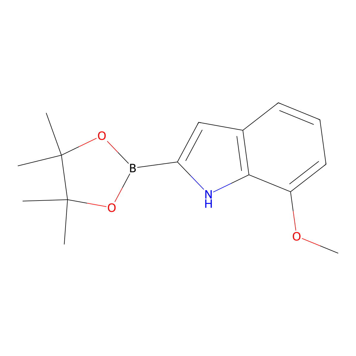 7-Methoxy-2-(4,4,5,5-tetramethyl-1,3,2-dioxaborolan-2-yl)-1H-indole molecular structure, CAS 1072812-69-1