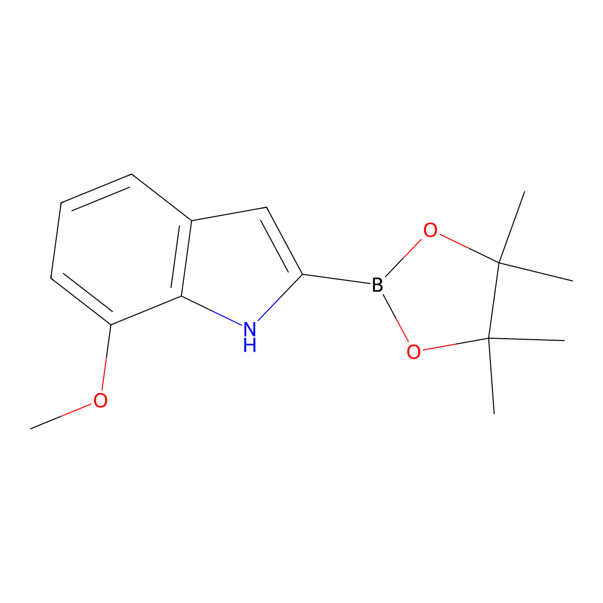 7-Methoxy-2-(4,4,5,5-tetramethyl-1,3,2-dioxaborolan-2-yl)-1H-indole molecular structure, CAS 1072812-69-1
