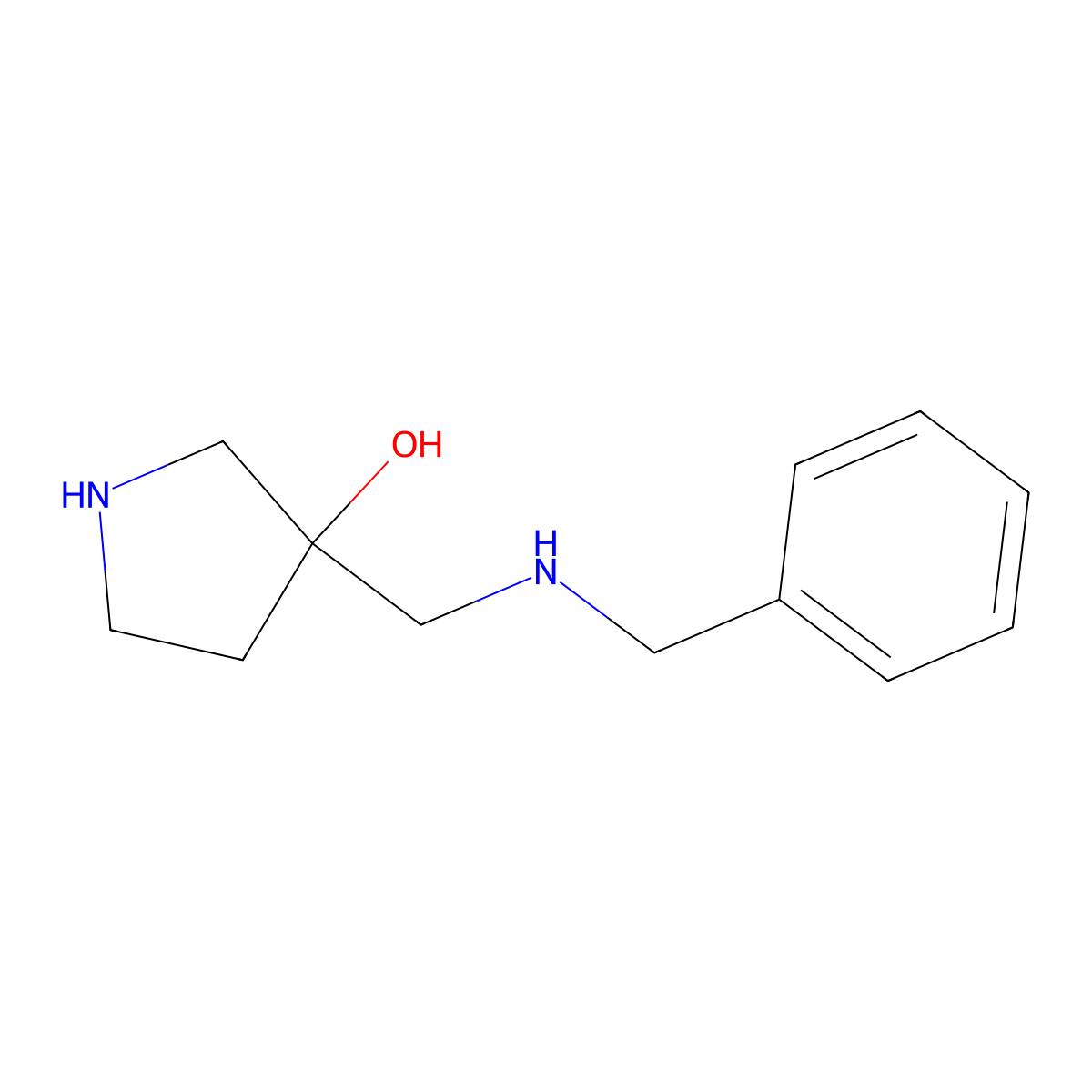 3-[(Benzylamino)methyl]pyrrolidin-3-ol molecular structure, CAS 1072828-08-0