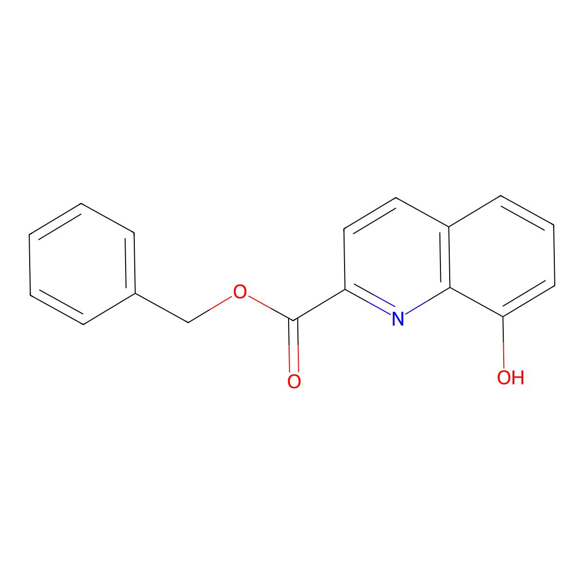 Benzyl 8-hydroxyquinoline-2-carboxylate molecular structure, CAS 1072830-83-1
