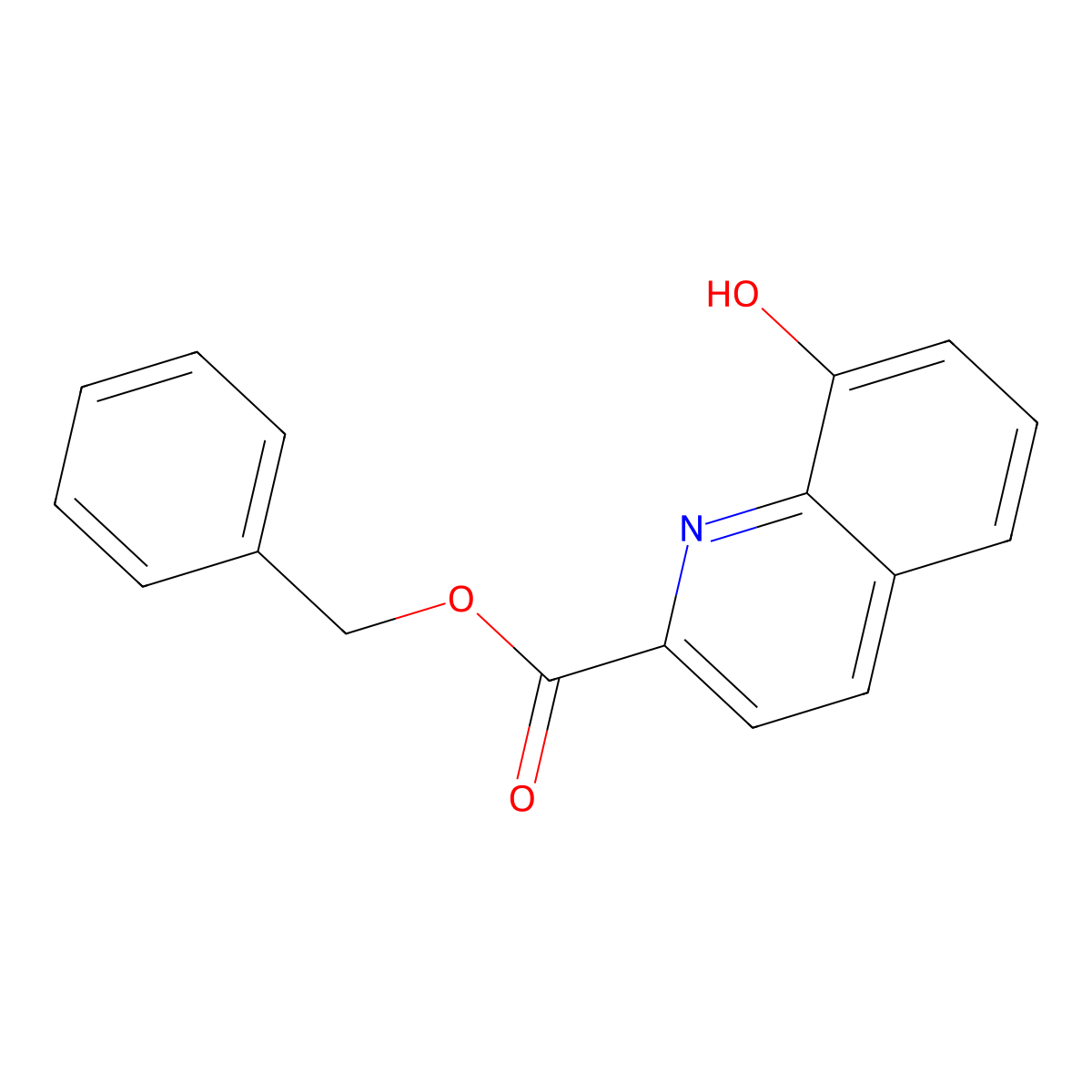 Benzyl 8-hydroxyquinoline-2-carboxylate molecular structure, CAS 1072830-83-1