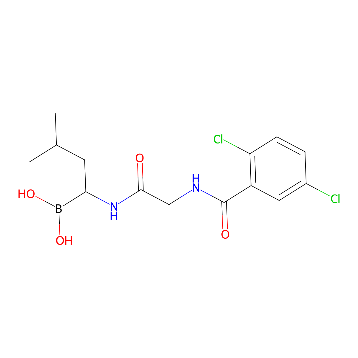 Ixazomib molecular structure, CAS 1072833-77-2