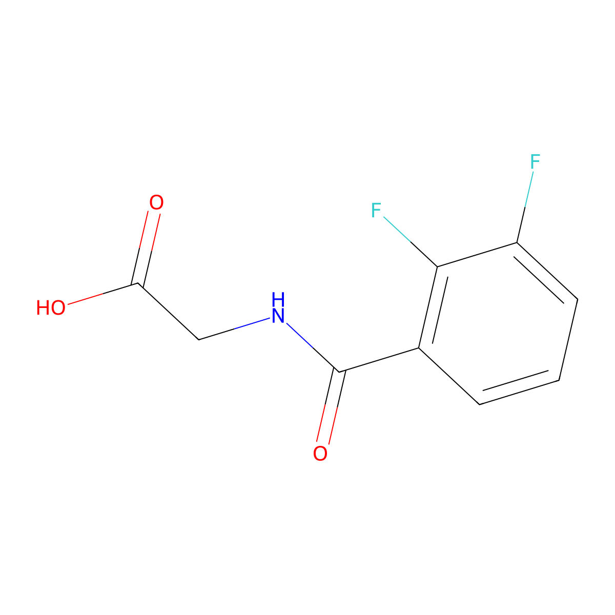 [(2,3-Difluorobenzoyl)amino]acetic acid molecular structure, CAS 1072833-89-6
