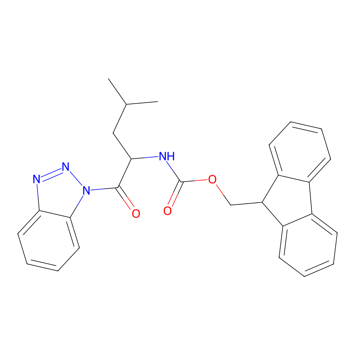Fmoc-Leu-Bt molecular structure, CAS 1072840-99-3