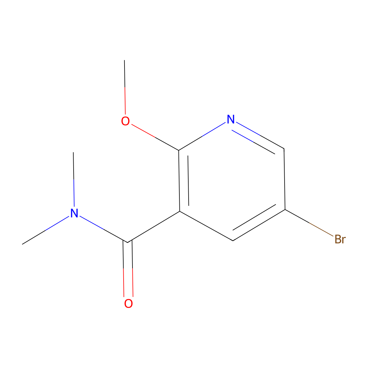 5-bromo-2-methoxy-N,N-dimethylnicotinamide molecular structure, CAS 1072854-96-6