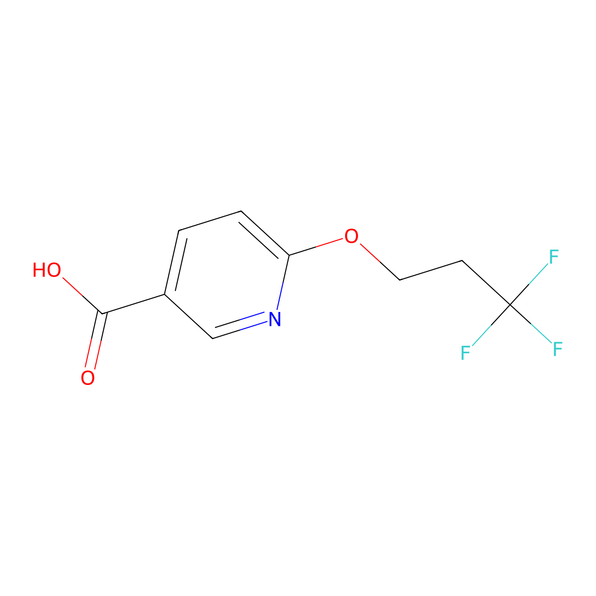 6-(3,3,3-Trifluoropropoxy)nicotinic acid molecular structure, CAS 1072855-39-0