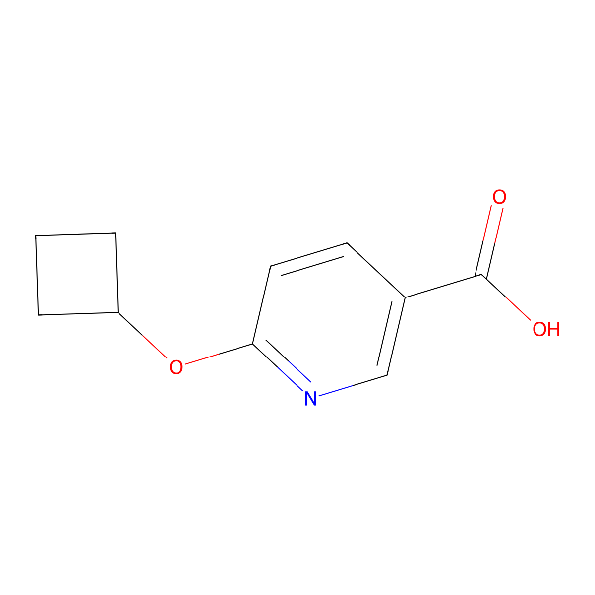 6-(Cyclobutyloxy)nicotinic acid molecular structure, CAS 1072855-44-7