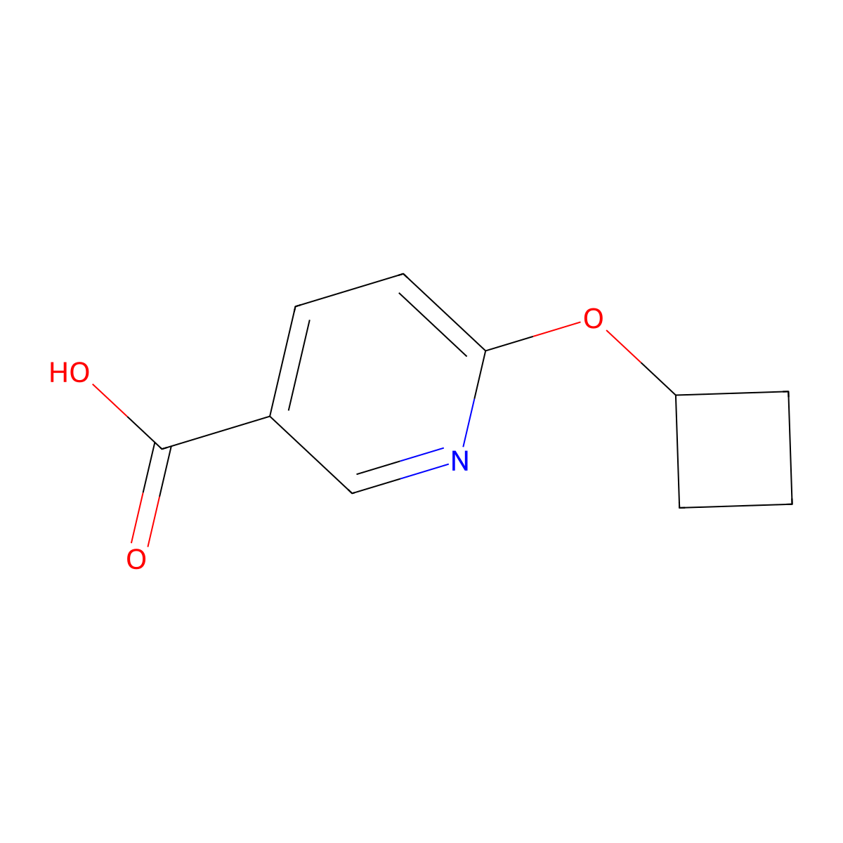 6-(Cyclobutyloxy)nicotinic acid molecular structure, CAS 1072855-44-7