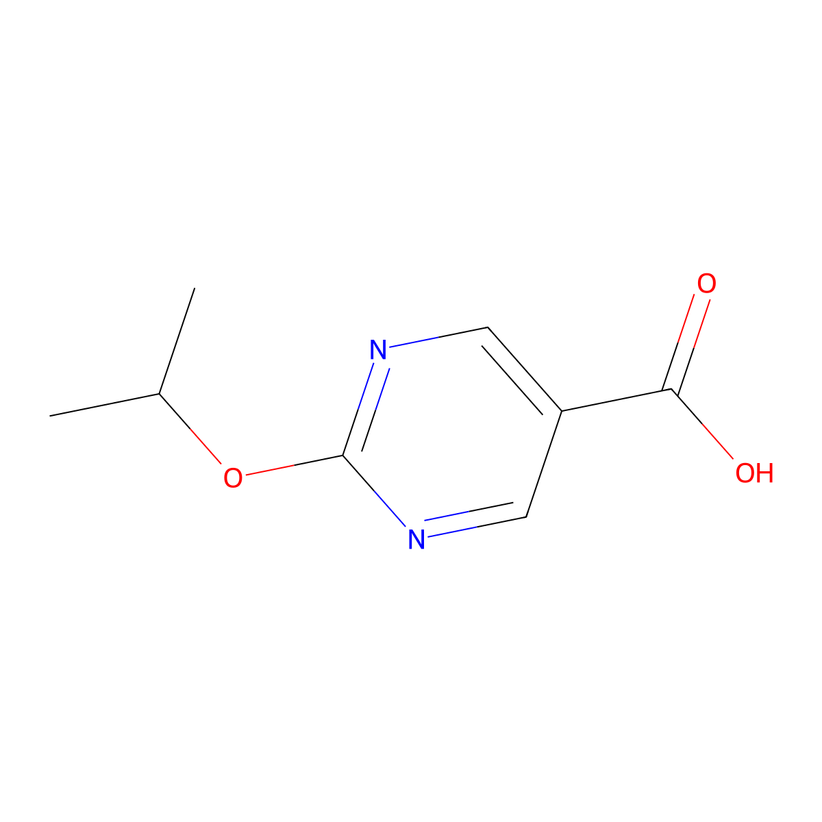 2-(Propan-2-yloxy)pyrimidine-5-carboxylic acid molecular structure, CAS 1072855-45-8