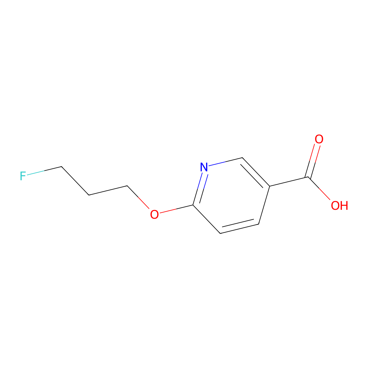 6-(3-Fluoropropoxy)nicotinic acid molecular structure, CAS 1072855-46-9