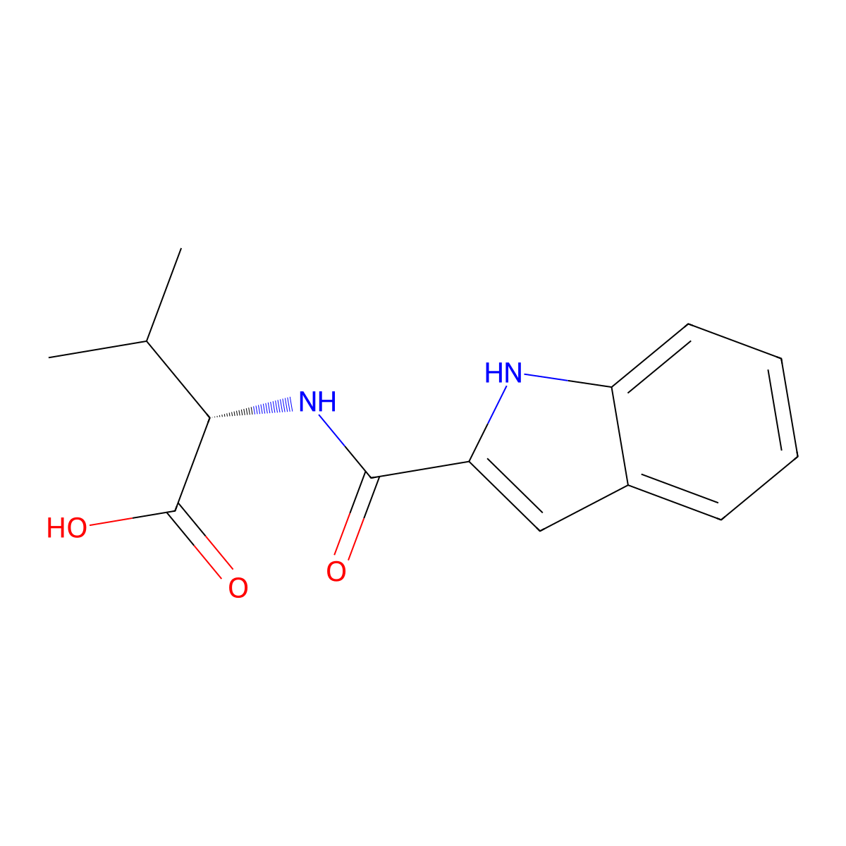 N-(1H-indol-2-ylcarbonyl)-L-valine molecular structure, CAS 1072856-64-4