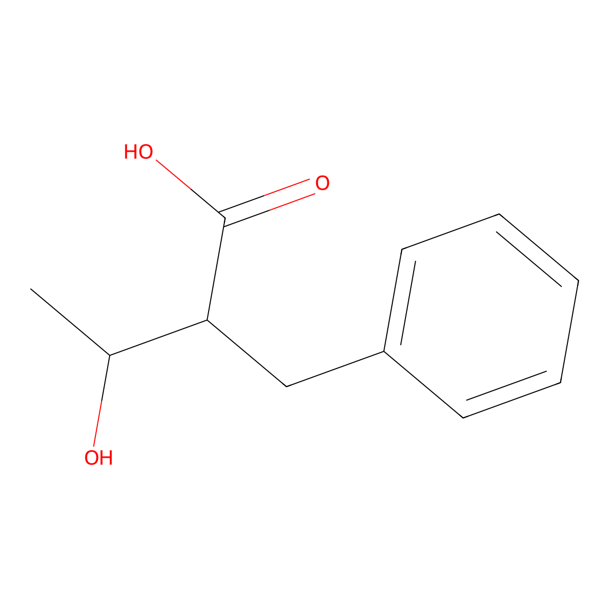 2-Benzyl-3-hydroxybutanoic acid molecular structure, CAS 107289-17-8