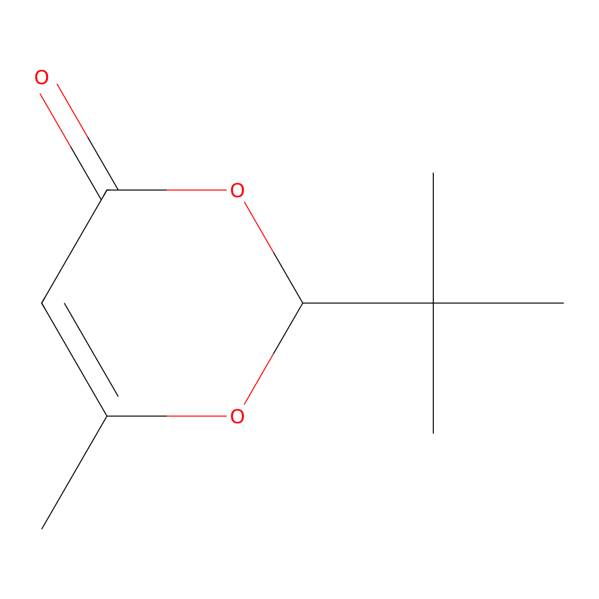 (R)-2-tert-Butyl-6-methyl-1,3-dioxin-4-one molecular structure, CAS 107289-20-3