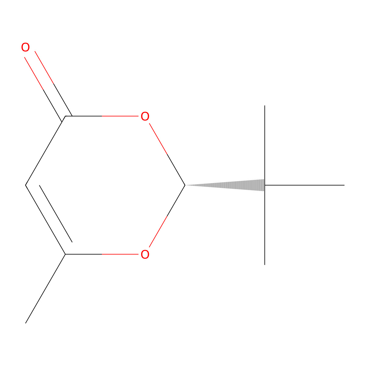 (R)-2-tert-Butyl-6-methyl-1,3-dioxin-4-one molecular structure, CAS 107289-20-3