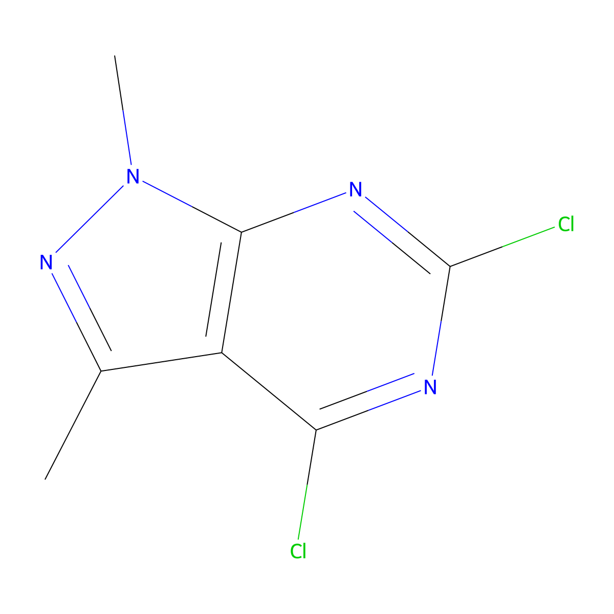 4,6-Dichloro-1,3-dimethyl-1H-pyrazolo[3,4-d]pyrimidine molecular structure, CAS 1072895-86-3